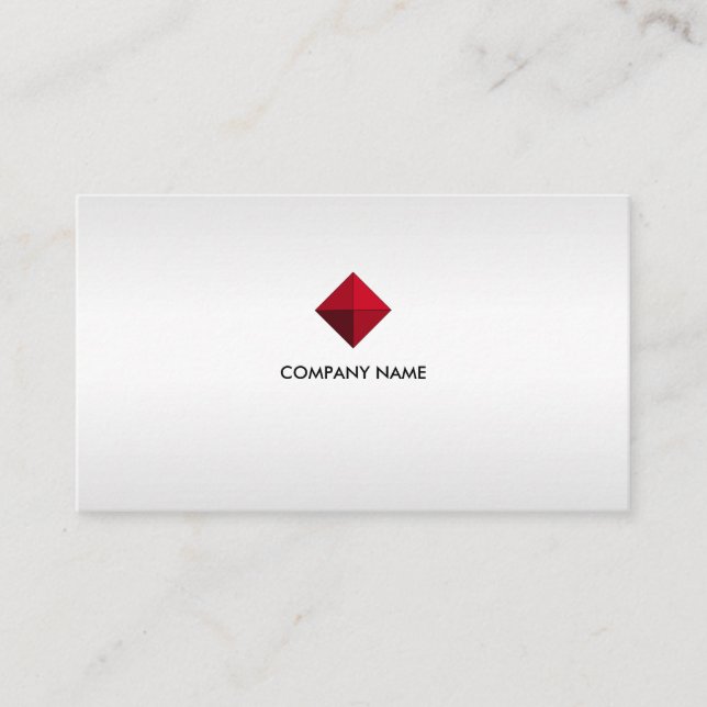 Elegantes, benutzerdefiniertes Logo auf Silver Sha Visitenkarte (Vorderseite)