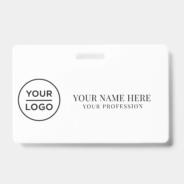 Elegantes benutzerdefiniertes Logo Mitarbeiter Ein Ausweis (Vorderseite)