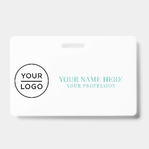 Elegantes benutzerdefiniertes Logo Mitarbeiter Ein Ausweis