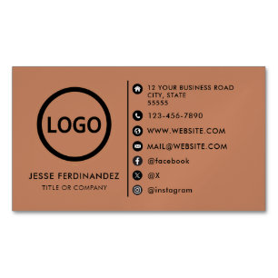 Elegantes benutzerdefiniertes Logo modernes Minima Magnetische Visitenkarte