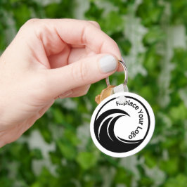 Elegantes benutzerdefiniertes Logo oder Foto  Schlüsselanhänger