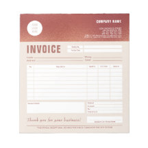 Elegantes, benutzerdefiniertes Logo Rose Gold Foil