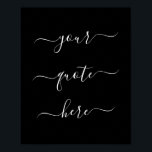 Elegantes, benutzerdefiniertes Skriptangebot Poster<br><div class="desc">Entwerfen Sie Ihre eigene,  maßgeschneiderte Poster-Wandkunst und personalisieren Sie diesen Plakatdruck mit eleganter Schrift-Kalligrafie. Features minimalistisches handgeschriebenes Typografie-Design.</div>