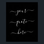 Elegantes, benutzerdefiniertes Skriptangebot Poster<br><div class="desc">Entwerfen Sie Ihre eigene,  maßgeschneiderte Poster-Wandkunst und personalisieren Sie diesen Plakatdruck mit eleganter Schrift-Kalligrafie. Features minimalistisches handgeschriebenes Typografie-Design.</div>