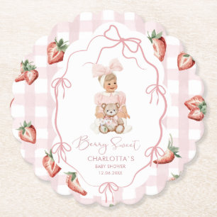 Elegantes Berry Sweet Girl Erdbeere bi Untersetzer