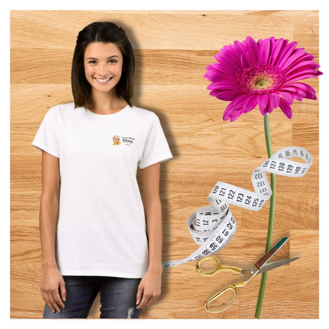 Elegantes Berufliches Aquarell Blumenrosa Gelb T-Shirt (Von Creator hochgeladen)