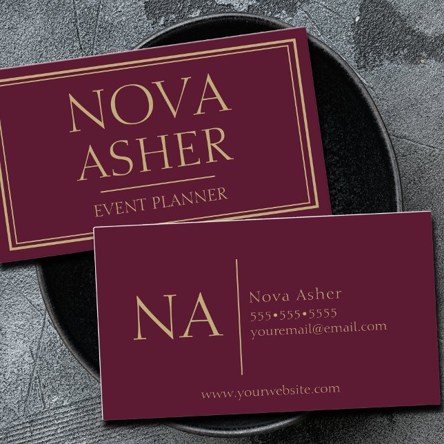 Elegantes Berufliches Einfaches Minimalistisches M Visitenkarte (Von Creator hochgeladen)