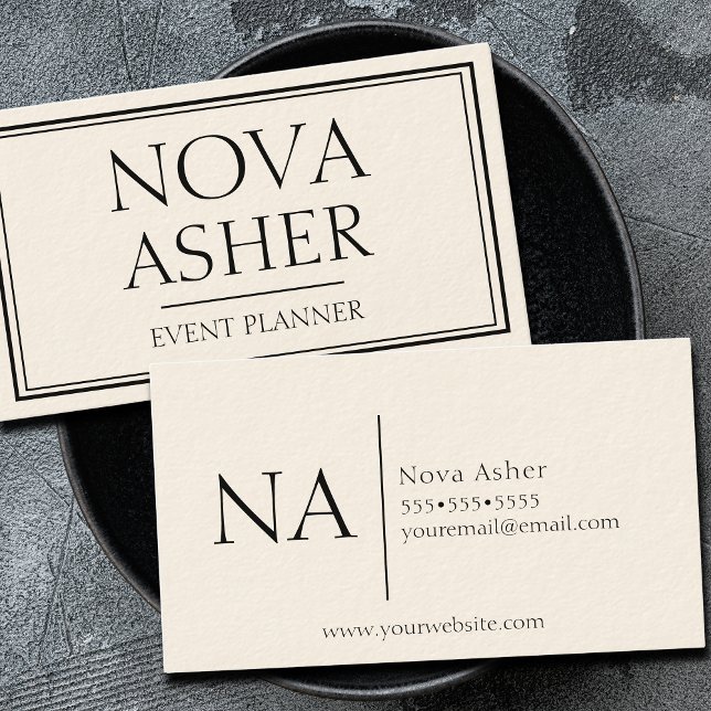 Elegantes Berufliches Einfaches Minimalistisches M Visitenkarte (Von Creator hochgeladen)