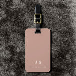 Elegantes Berufliches Monogramm Minimalistisch Gepäckanhänger<br><div class="desc">Moderne,  elegante Gepäckmarke mit Ihrem Monogramm in einem hochwertigen Typografie-Layout. Berufliche und einfache Anpassung.</div>