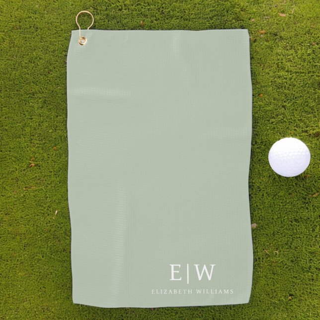 Elegantes Berufliches Monogramm Minimalistisch Golfhandtuch (Von Creator hochgeladen)