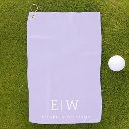 Elegantes Berufliches Monogramm Minimalistisch Golfhandtuch