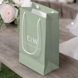Elegantes Berufliches Monogramm Minimalistisch Kleine Geschenktüte