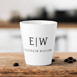 Elegantes Berufliches Monogramm Minimalistisch Milchtasse<br><div class="desc">Unsere elegante Berufliche Monogram Minimalistisch Collection: Steigern Sie Ihren Stil mit zeitloser Eleganz und Eleganz. Diese Kollektion wurde mit viel Liebe zum Detail gestaltet und bietet minimalistische Designs, die mit Ihrem personalisierten Monogramm verziert sind. Jedes Stück verströmt Professionalität und Raffinesse, perfekt um in jedem Ambiente einen bleibenden Eindruck zu machen....</div>
