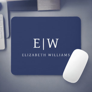 Elegantes Berufliches Monogramm Minimalistisch Mousepad