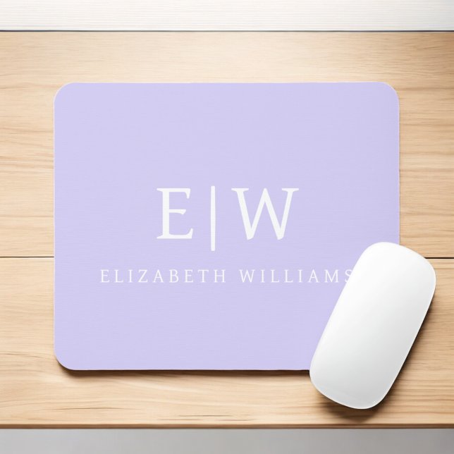 Elegantes Berufliches Monogramm Minimalistisch Mousepad (Von Creator hochgeladen)