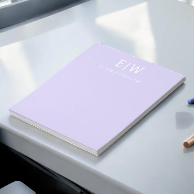 Elegantes Berufliches Monogramm Minimalistisch Notizblock (Von Creator hochgeladen)