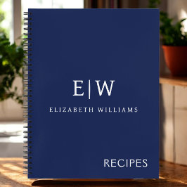 Elegantes Berufliches Monogramm Minimalistisch Notizbuch