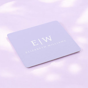 Elegantes Berufliches Monogramm Minimalistisch Rechteckiger Pappuntersetzer