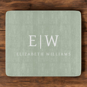 Elegantes Berufliches Monogramm Minimalistisch Schneidebrett