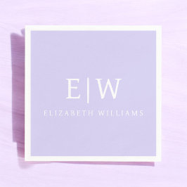 Elegantes Berufliches Monogramm Minimalistisch Serviette