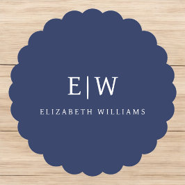 Elegantes Berufliches Monogramm Minimalistisch Untersetzer