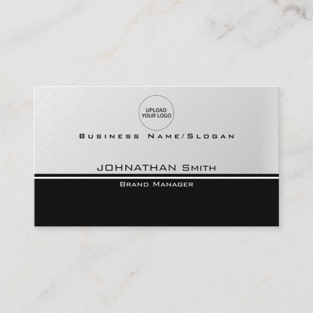 Elegantes Berufliches QR-Logo Visitenkarte (Vorderseite)