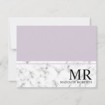 Elegantes berufliches, staubiges lila Marmormonogr