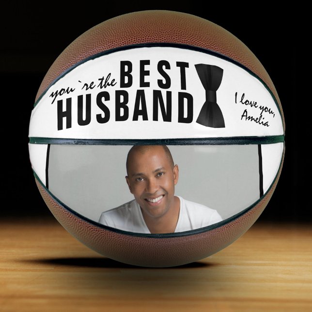 Elegantes Best Husband Black Bow Krawatte Foto Basketball (Von Creator hochgeladen)
