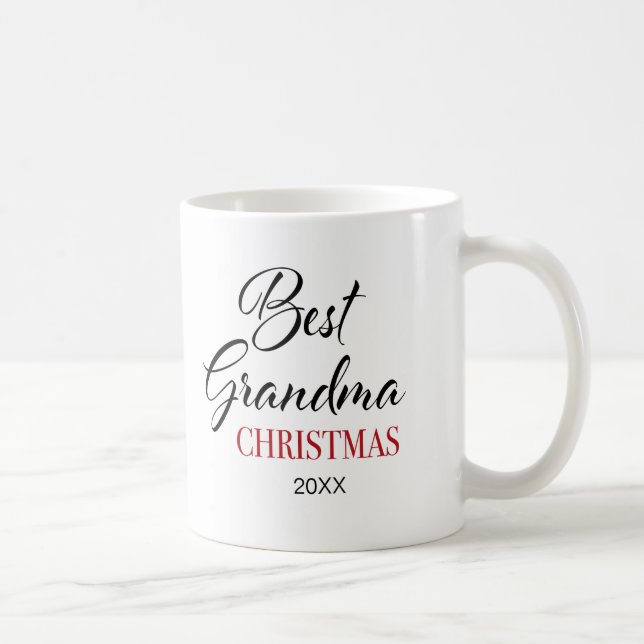 Elegantes Best Oma Weihnachten Foto Kaffee Tasse (Rechts)