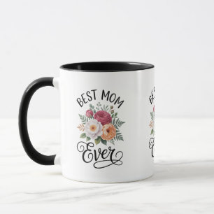 Elegantes Bestes-Mama-aller-Zeiten-Blumenstrauß-Wa Tasse