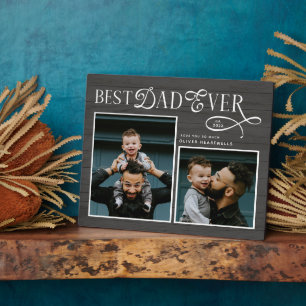 Elegantes Bestes Papa Aller Foto Fotoplatte