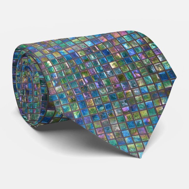 Elegantes bezauberndes Aqua farbige glänzende Krawatte (Gerollt)