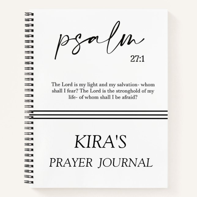 Elegantes Bibelverse Prayer Journal Notizbuch (Vorderseite)