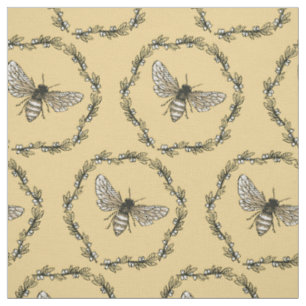 Elegantes Bienen-Druck-Baumwollgewebe Stoff
