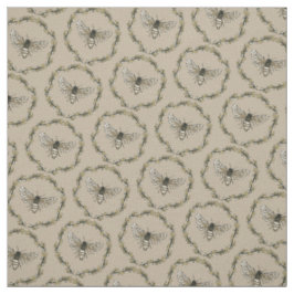 Elegantes Bienen-Muster-TAN-Baumwollgewebe Stoff