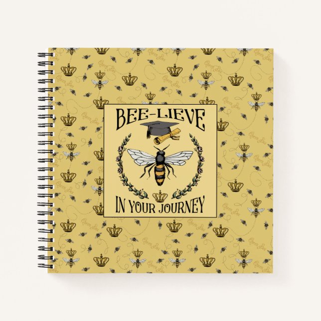 Elegantes Bienenleben auf Ihrer Reise Grad Keepake Notizbuch (Vorderseite)