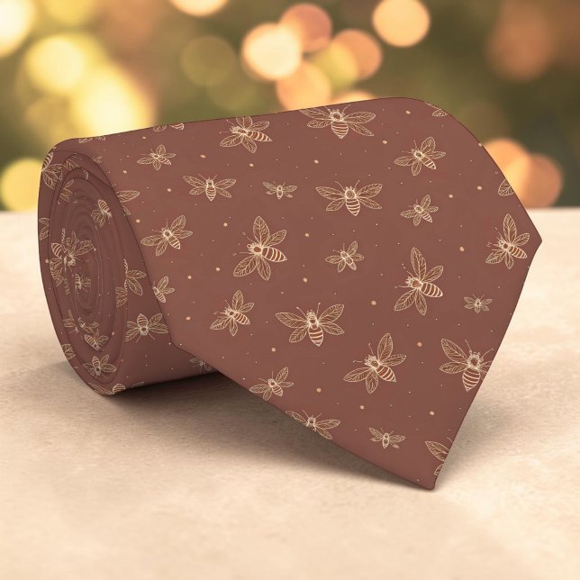 Elegantes Bienenmuster - Maßgeschneiderte Krawatte (Von Creator hochgeladen)
