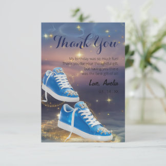 Elegantes Birthday Sneaker Ball Party anpassen Dankeskarte