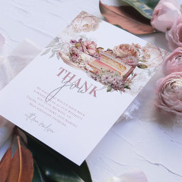 Elegantes Birthday Tea Party Dankeskarte