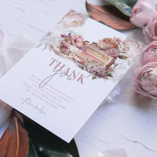 Elegantes Birthday Tea Party Dankeskarte