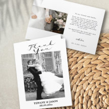 Elegantes Black 2 Foto Handschrift Lettered Modern