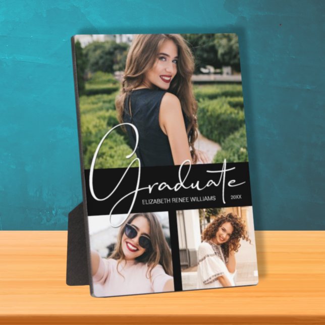 Elegantes Black Abschluss Foto Fotoplatte (Von Creator hochgeladen)