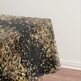 Elegantes Black and Gold Confetti Glitzer Party Tischdecke