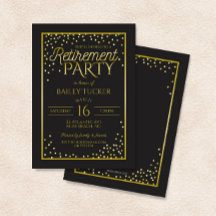 Elegantes Black and Gold Retirement Party