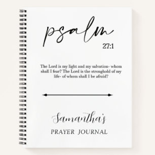 Elegantes "Black and White Bible Verse Prayer Jour Notizbuch