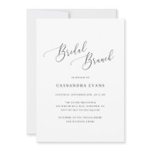 Elegantes Black and White Simple Bridal Brunch