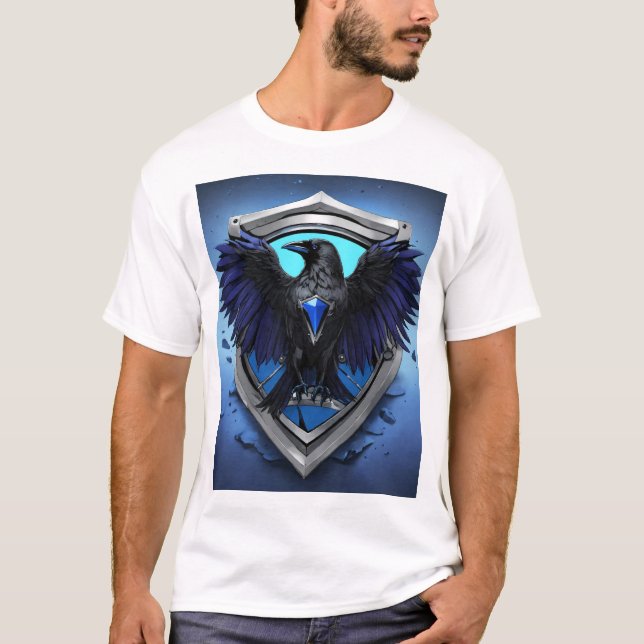 "Elegantes Black Crow-Familienwappen - Wings Sprea T-Shirt (Vorderseite)