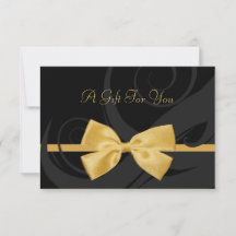 Elegantes Black Curls Imitate Gold Bow Geschenkgut