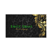 Elegantes Black Damaskus Gold Floral Lace 4