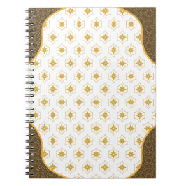 Elegantes Black & Gold Arabesque-Notebook Notizblock